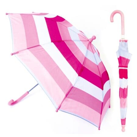 Childs Pink Striped Umbrella