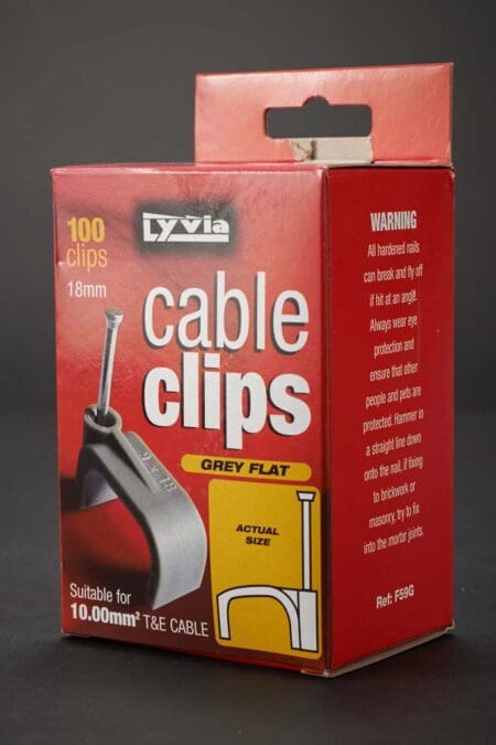 18mm Grey Flat Cable Clips
