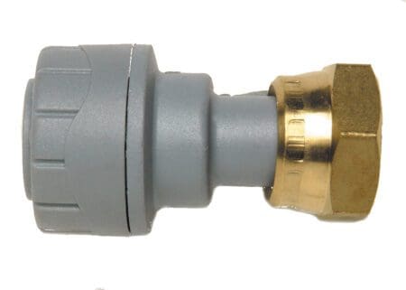 15mm 1/2" Straight Tap Connector Grey