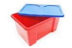Red Box With Dark Blue Lid