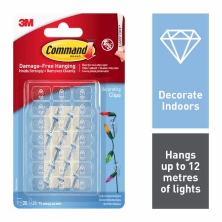 Clear Decorating Clips with Clear Strips