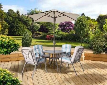 Roma Dining Set With Parasol