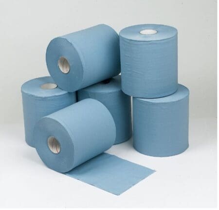 2 Ply Blue Centre Feed Rolls