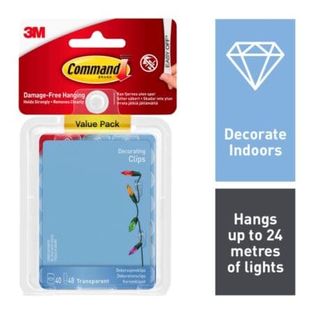 Clear Decorating Clips With Clear Strips Value Pack