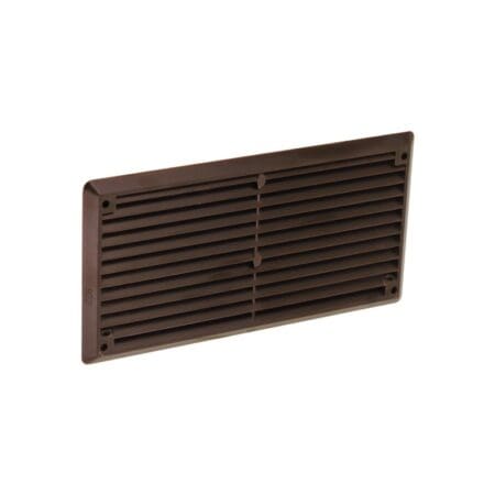 Plastic Louvre Vent Brown Fixed Fly