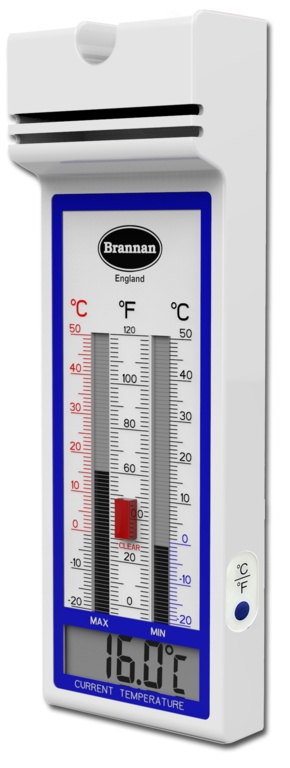 Digital Quick Set Max Min White Thermometer