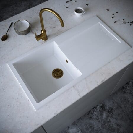 Comite 1 Bowl Sink & Waste White