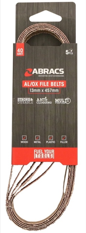 Al/Ox File Belts 13 x 457 Pack 5