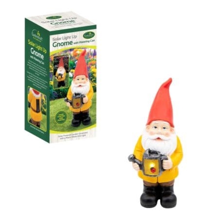 Gnome With Water Can Solar Light