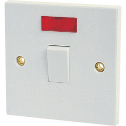20A Double Pole Flush Switch with Pilot Lamp