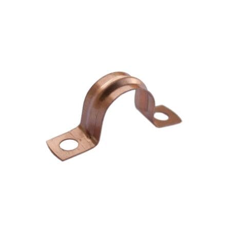 Copper Saddle Pipe Clips Pack 6