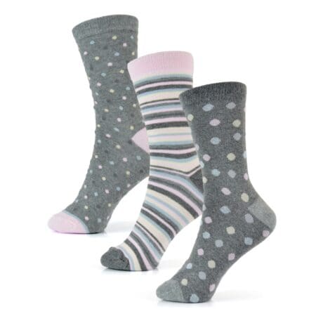Ladies Spot / Stripe Design Socks