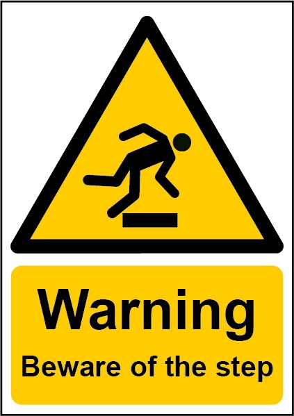Danger Beware Step Sign