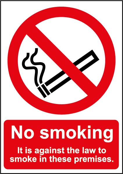 Against Law Smoking Sign