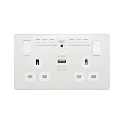 13a 2g Plastic Switched Socket With Wifi & USB