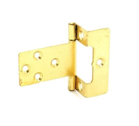 Flush Hinges 5/8" Cranked Brass Plated (Pair)