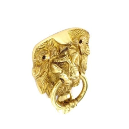 Brass lion head knocker face fix