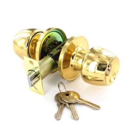 Brass Entrance Lock Set with 3 Keys