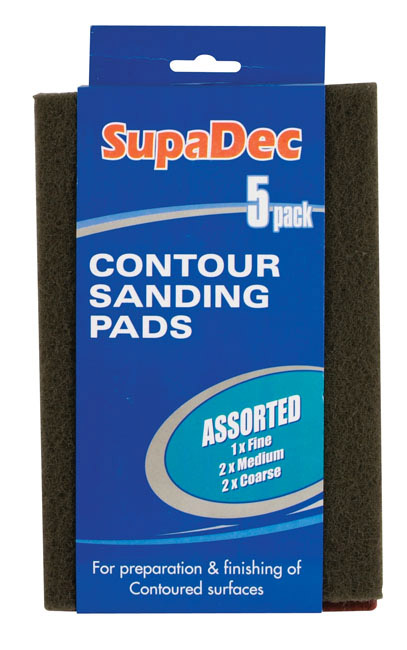 Contour/Sanding Pads 5 Pack Assorted