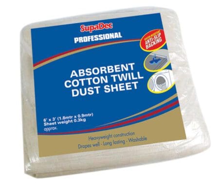 Absorbent Cotton Twill Dust Sheet