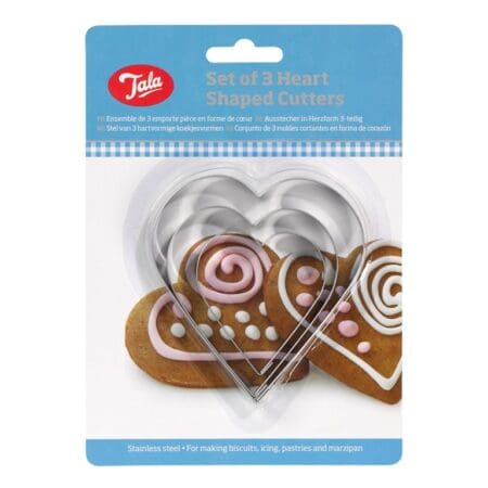 Plain Heart Cutters - Stainless Steel (Set of 3)