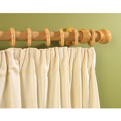 Wooden Curtain Pole Beech Effect