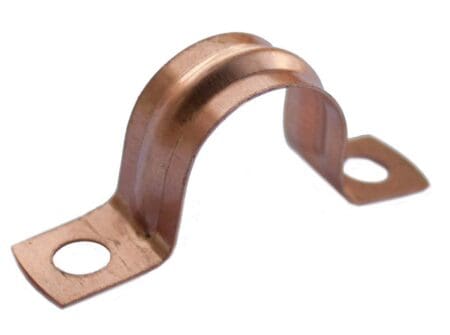 Saddle Pipe Clips - Copper