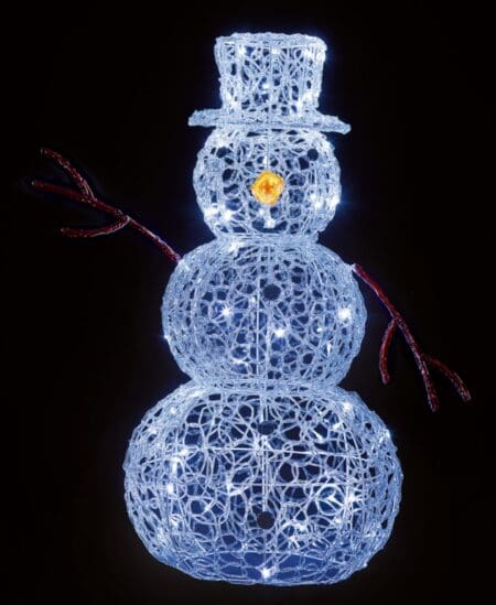 Acrylic Snowman 80 White LEDs