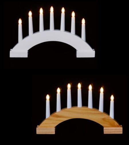 7 Light Wooden Candlebridge