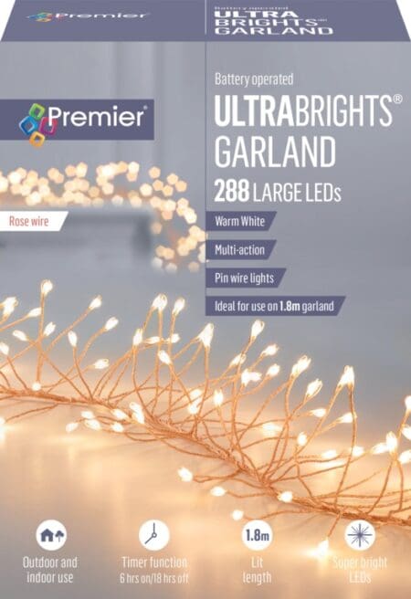 288 Multi Action LED Ultrabrights Garland