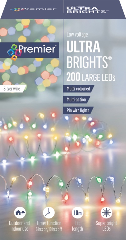 200 LED Multi Action Ultrabrights With Timer