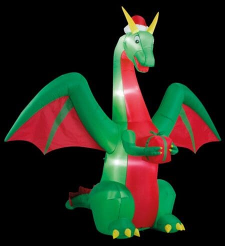 Inflatable Dragon Santa Hat Parcel