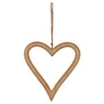 Wood  Hanging Heart Decoration