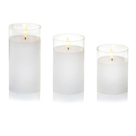 Bright Clear Glass Cup Candle