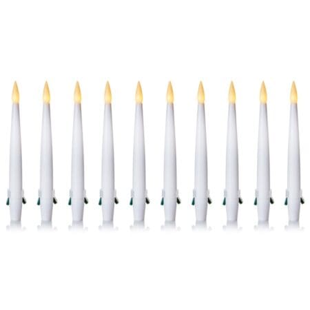 10 Piece White Candle Clip