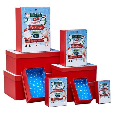 North Pole Christmas Flat Box