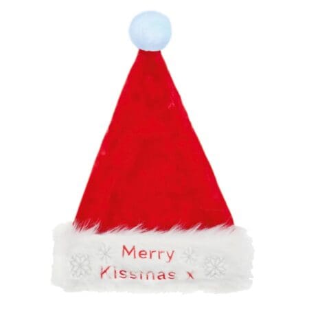 Lit Red Merry Kissmas hat